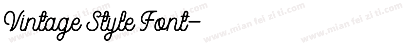 Vintage Style Font字体转换